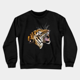 Tiger Head-Vector design Crewneck Sweatshirt